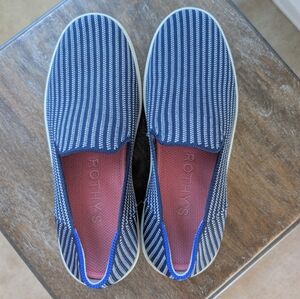 Rothy's Original Slip On Sneakers "Riviera Pinstripe"
